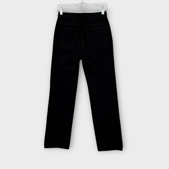 Khaite Abigail High-Rise Straight-Leg Jean in Prescott Black Womwn’s Size 26 - Picture 7 of 10